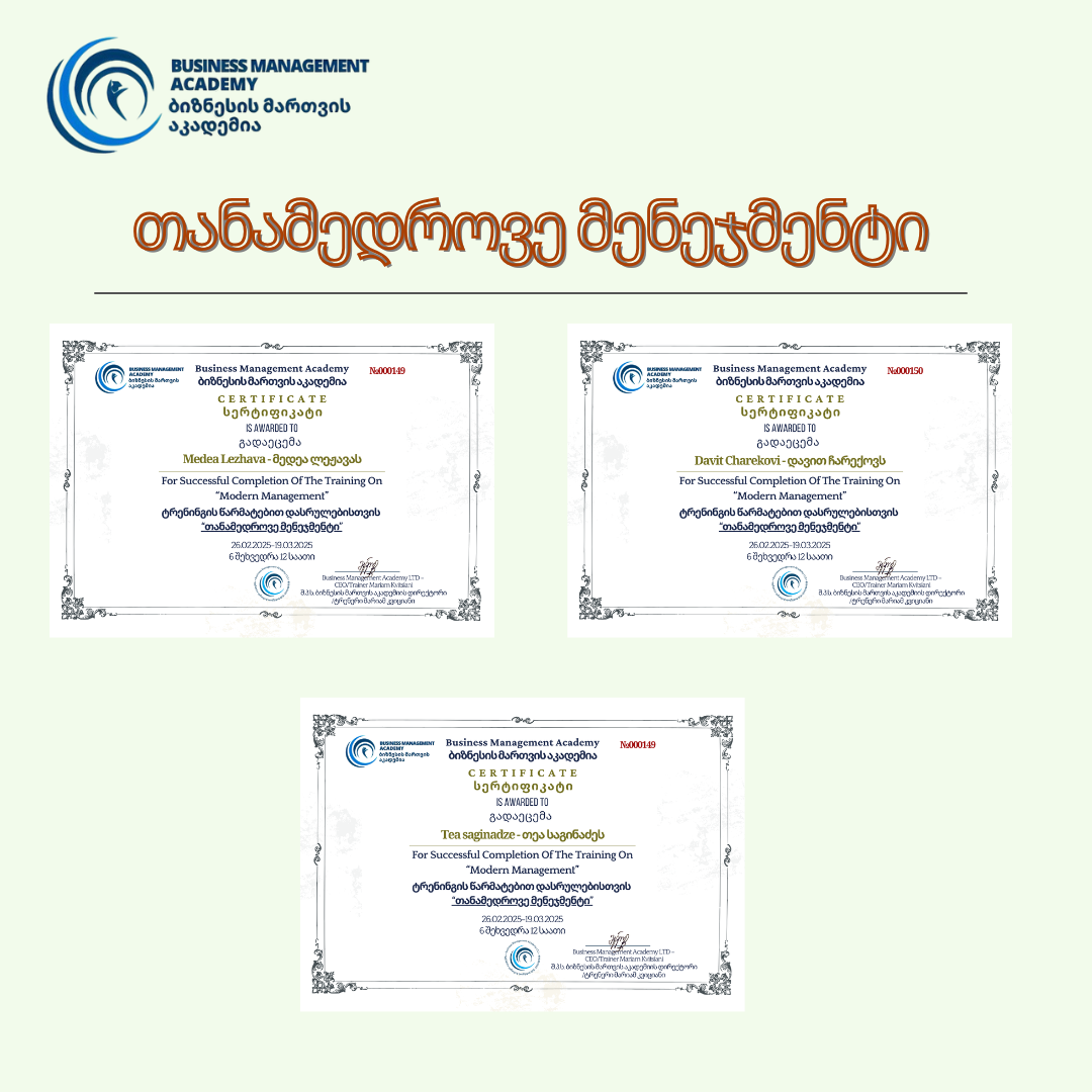 თანამედროვე მენეჯმენტი