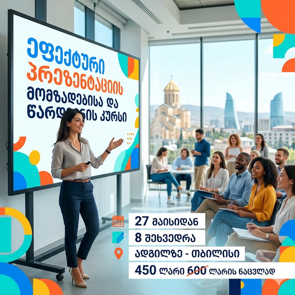 ეფექტური პრეზენტაციის მომზადებისა და წარდგენის კურსი